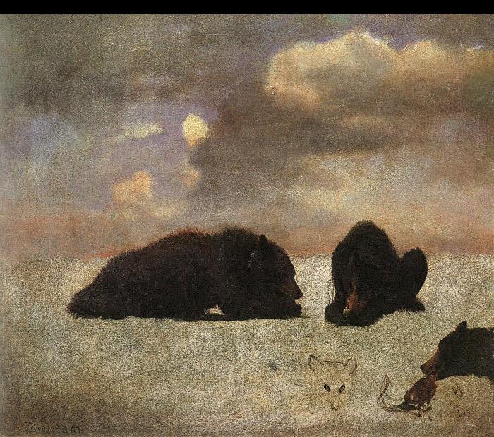 Albert Bierstadt Grizzly bears